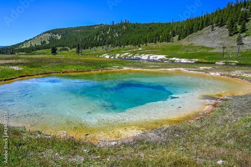 The Black Opal Springs in Yellowstone National Park, Wyoming
