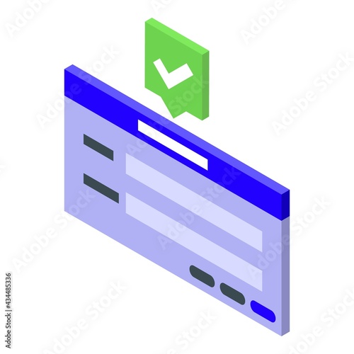Enter password protection icon. Isometric of Enter password protection vector icon for web design isolated on white background