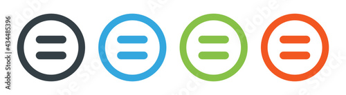 Equal icon, equivalent symbol vector illustration