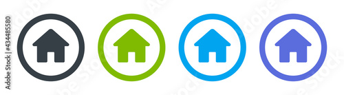 House, home icons set. Real estate vector illustration