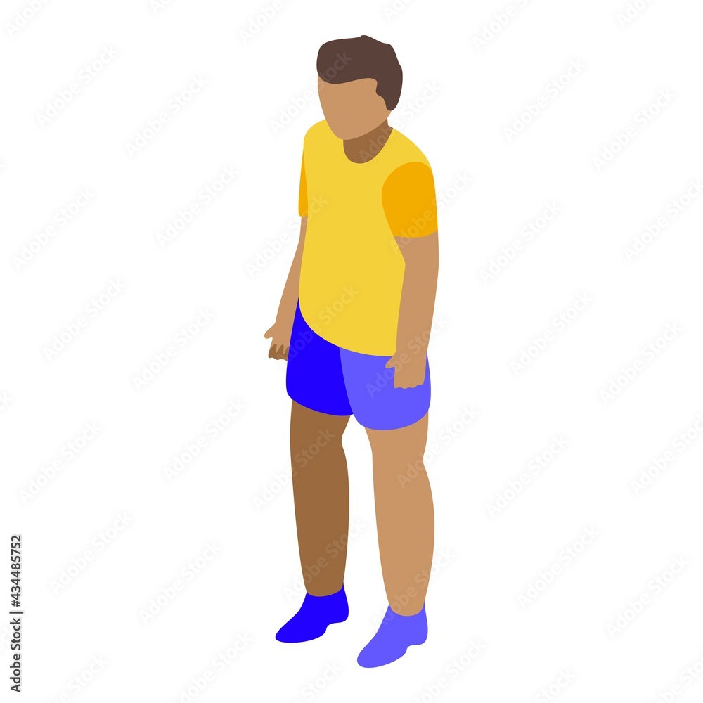 Brazilian soccer player icon. Isometric of Brazilian soccer player vector icon for web design isolated on white background Brazilian soccer player icon. Isometric of Brazilian soccer player vector icon for web design isolated on white background