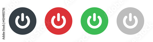 Power icon set isolated on white background. Power Switch icon. Start power icon