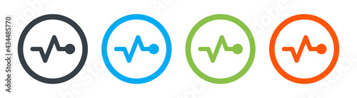 Heart pulse, cardiogram icon vector illustration.