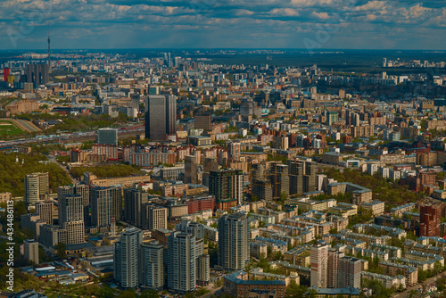 the image of the city of Moscow was shot from a large height © evgeniy