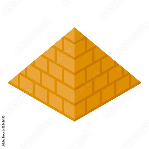 Egypt pyramid icon. Isometric of Egypt pyramid vector icon for web design isolated on white background