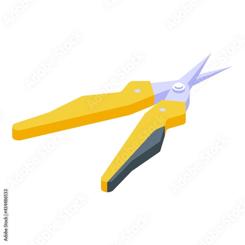 Garden secateurs icon. Isometric of Garden secateurs vector icon for web design isolated on white background