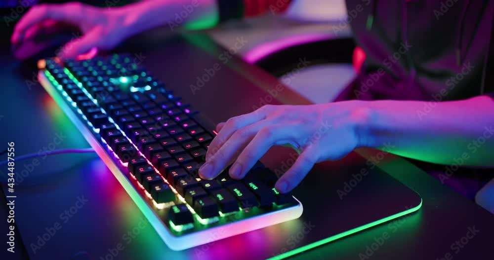 Close up of E-sport mouse and keyboard Close up of E-sport mouse and keyboard