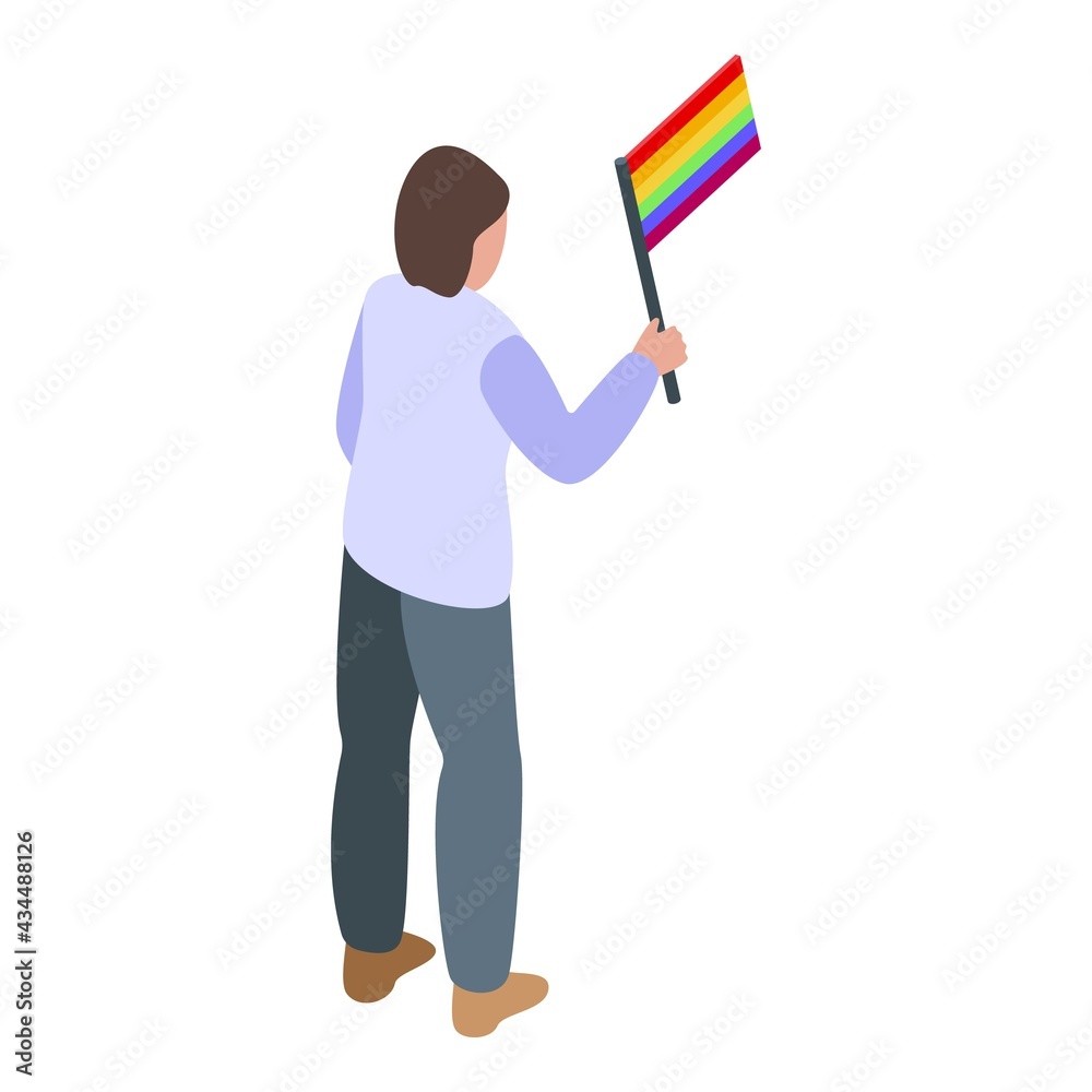 Democracy lgbt icon. Isometric of Democracy lgbt vector icon for web design isolated on white background