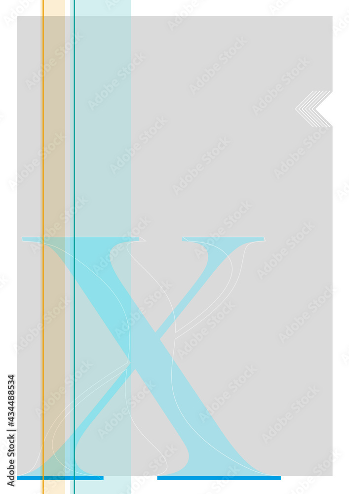 Graurahmen Buchstabe X 5