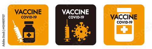 Medicine vaccine sign. Medical syringe icon. set vaccination vaccinated