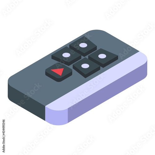 Smart car key transport icon. Isometric of Smart car key transport vector icon for web design isolated on white background
