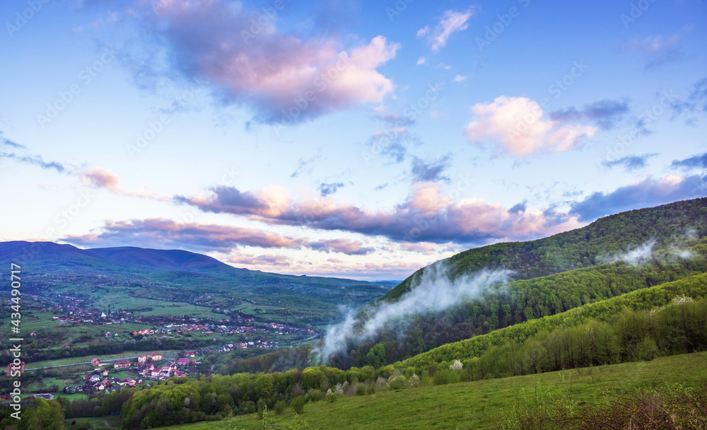 Carpathian Mountains from above, Ukraine