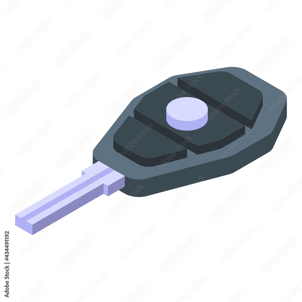 Smart key car buying icon. Isometric of Smart key car buying vector icon for web design isolated on white background Smart key car buying icon. Isometric of Smart key car buying vector icon for web design isolated on white background