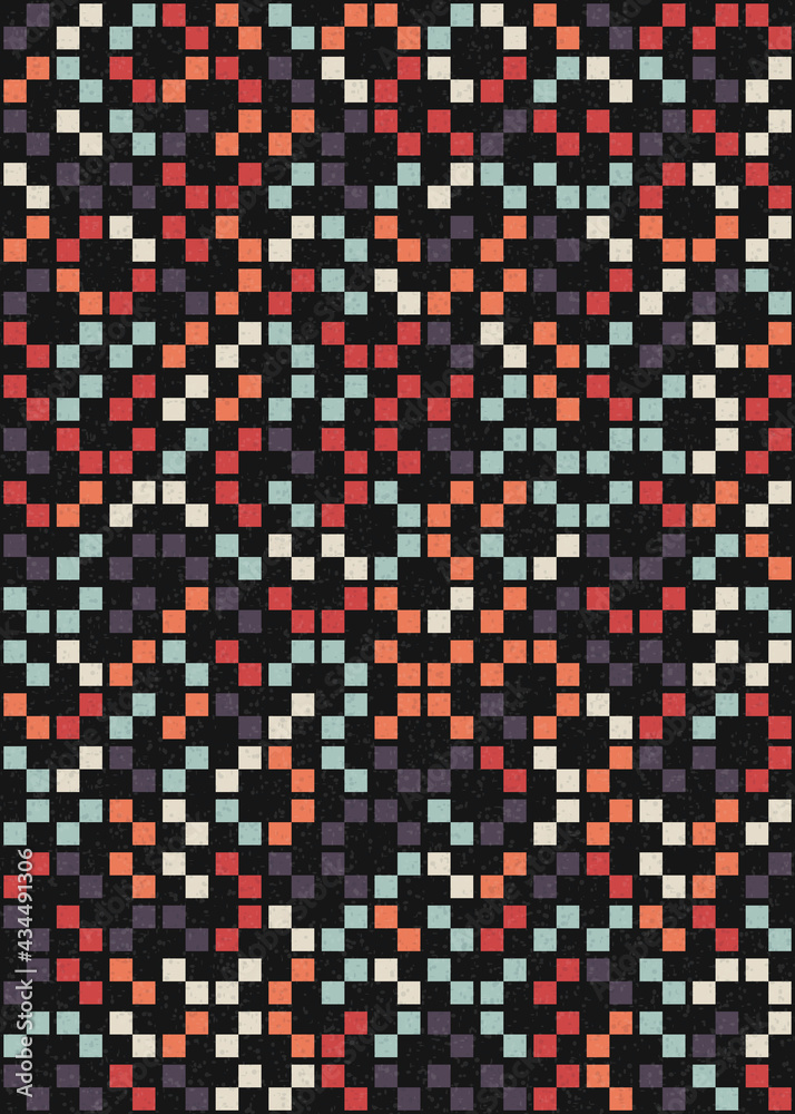 Fototapeta premium Abstract Geometric Pattern generative computational art illustration