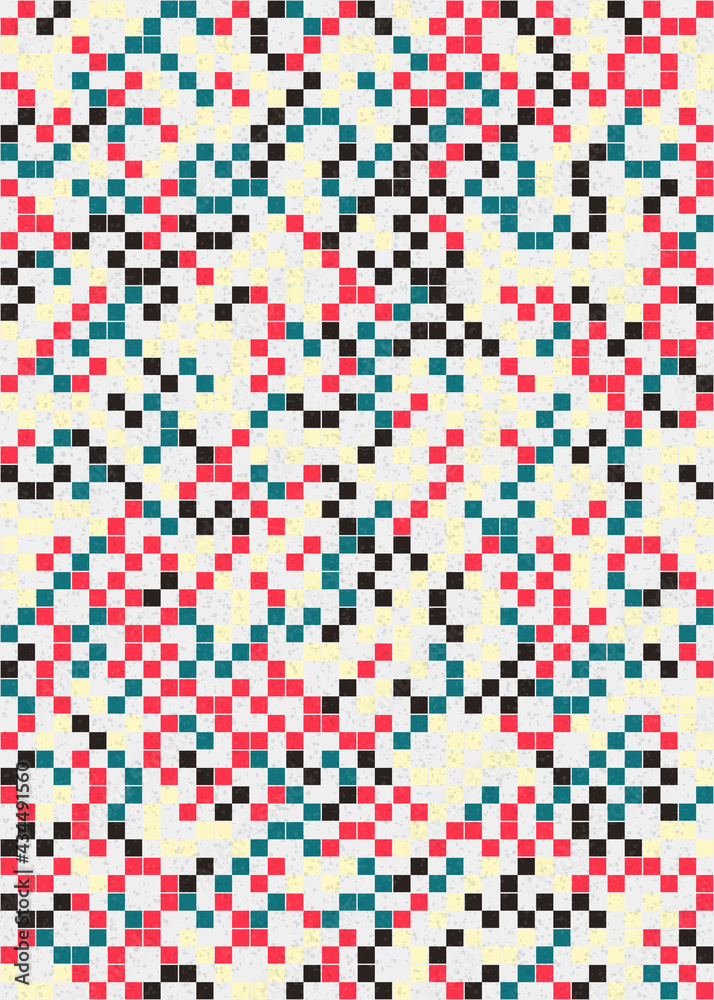 Fototapeta premium Abstract Geometric Pattern generative computational art illustration