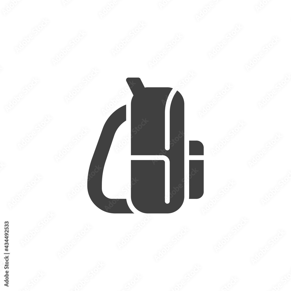 Stylish backpack vector icon Stylish backpack vector icon