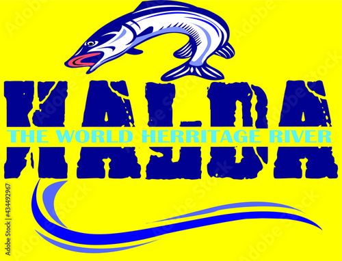 HALDA | the world heritage river | Typography style T-shirt design, men and female.  