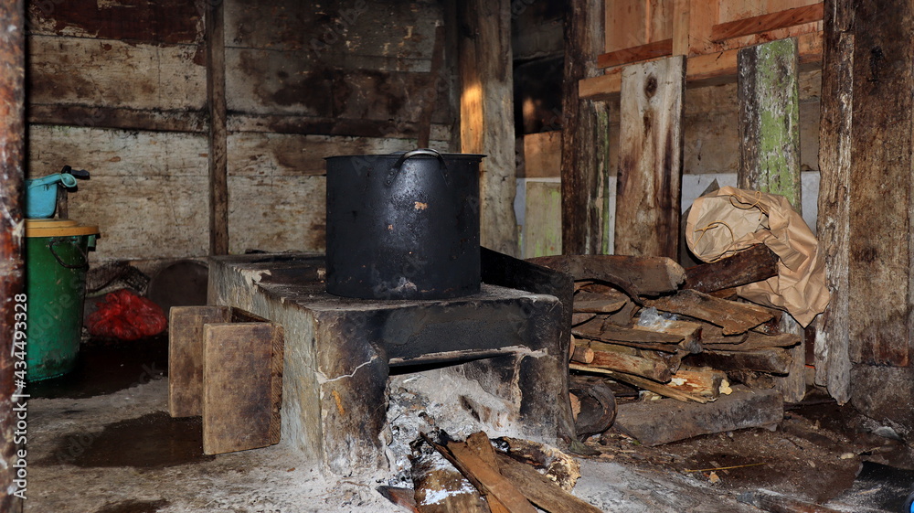 Traditional stoves used by residents in rural Java, made of clay, fueled with wood Traditional stoves used by residents in rural Java, made of clay, fueled with wood