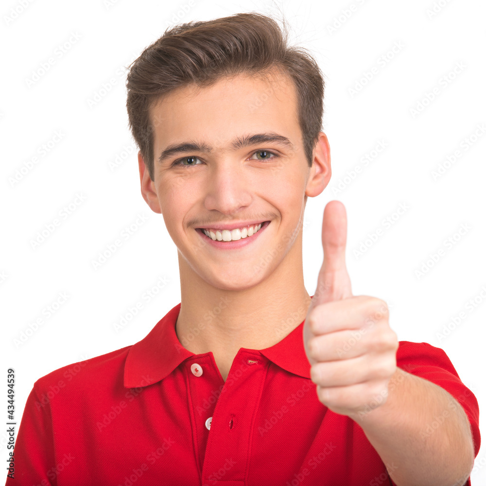 smiling man with thumbs up