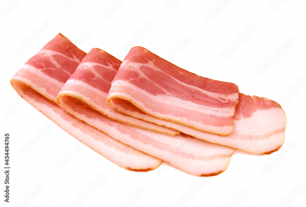 bacon isolated on white background bacon isolated on white background