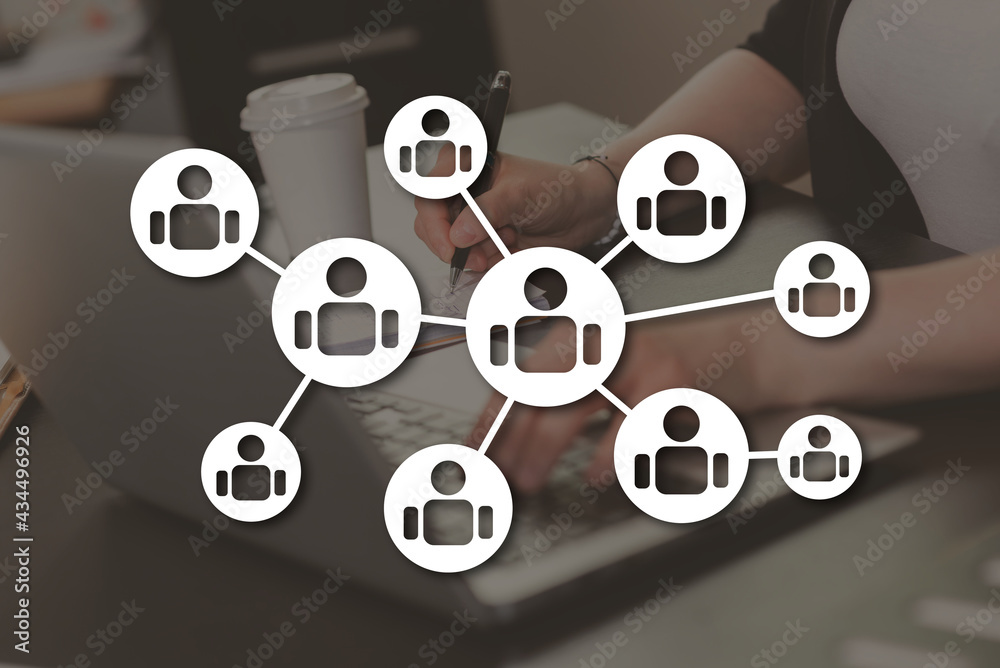 Naklejka premium Concept of social network