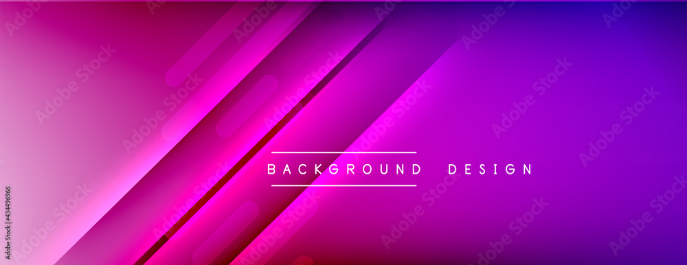 Dynamic lines abstract background. 3D shadow effects and fluid gradients. Modern overlapping forms