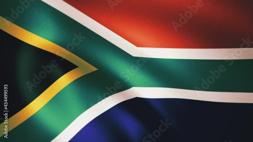 風にはためく南アフリカ共和国国旗のCGループ映像 photo