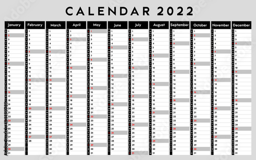 Calendar 2021, daily event planner, vector color illustration