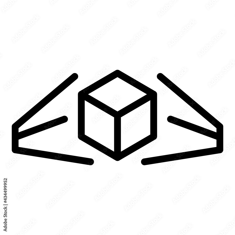 Box vr icon. Outline Box vr vector icon for web design isolated on white background Box vr icon. Outline Box vr vector icon for web design isolated on white background