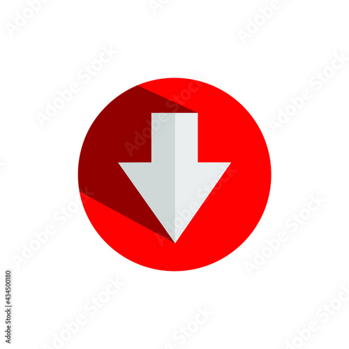 vector arrow facing down in a circle