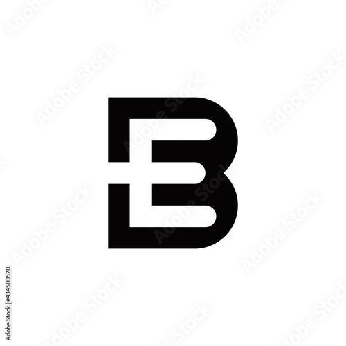 e b eb be initial logo design vector template