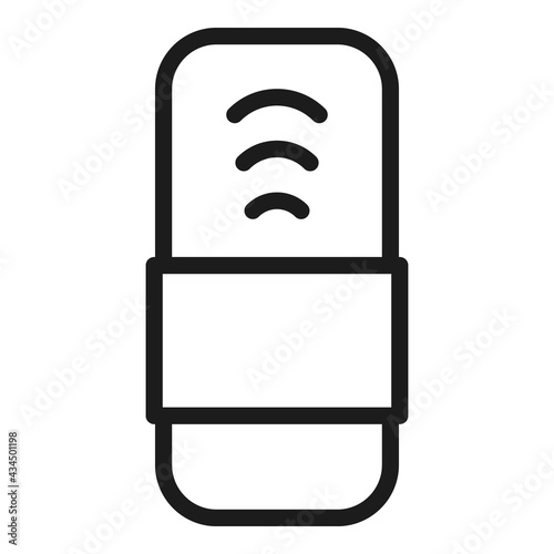 Wrist tracker icon. Outline Wrist tracker vector icon for web design isolated on white background