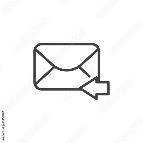 Reply mail message line icon © alekseyvanin