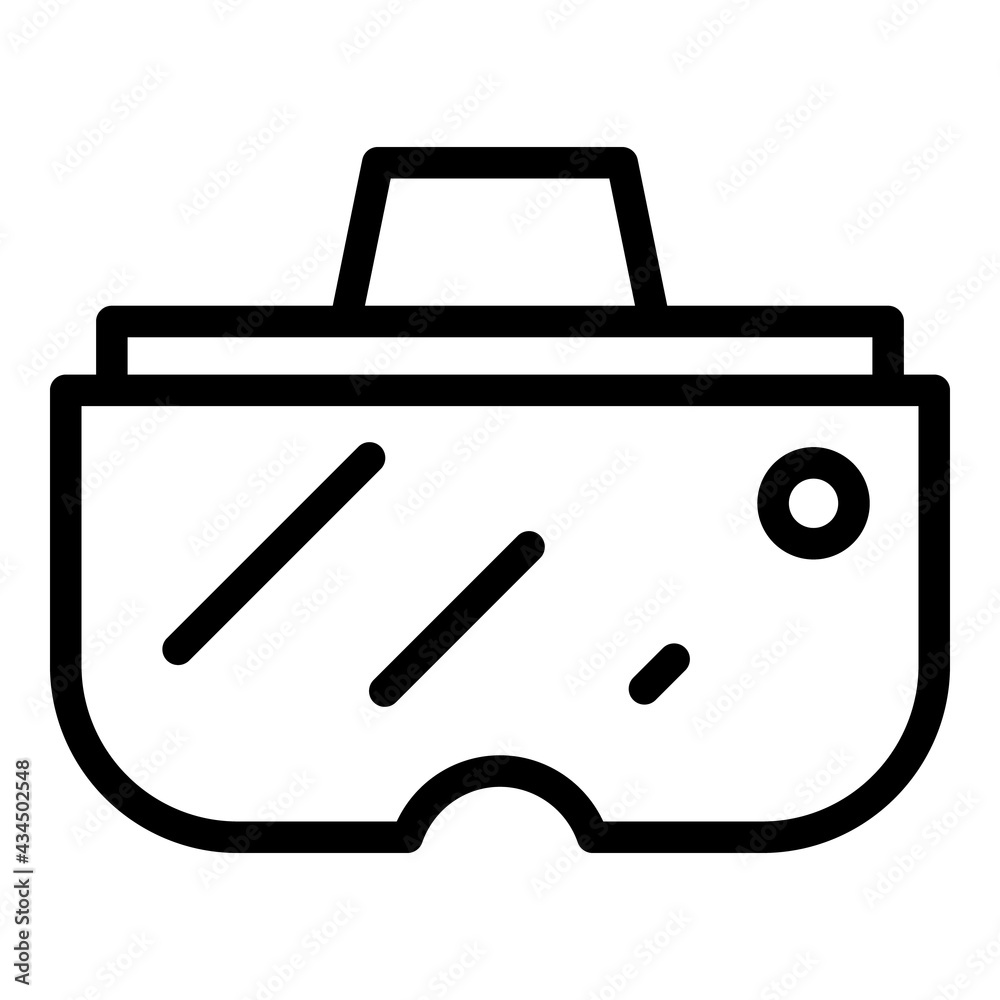 Smart vr glasses icon. Outline Smart vr glasses vector icon for web design isolated on white background Smart vr glasses icon. Outline Smart vr glasses vector icon for web design isolated on white background