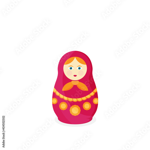 Russian Dolls Matrioshka. Flat style