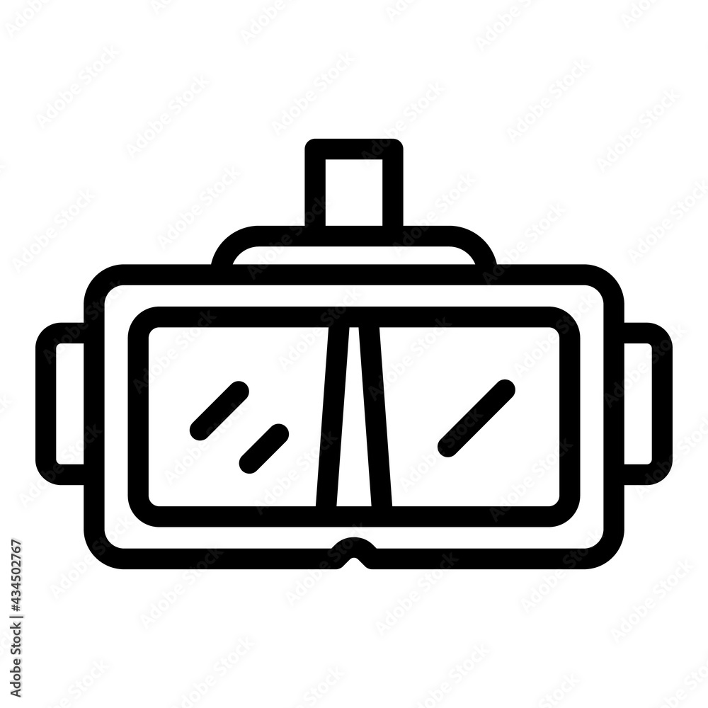 Content virtual glasses icon. Outline Content virtual glasses vector icon for web design isolated on white background