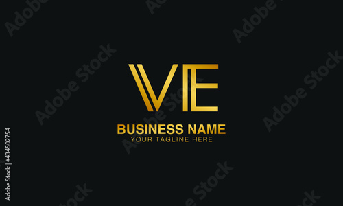 VE V E initial logo | initial based abstract modern minimal creative logo, vector template image. luxury logotype logo, real estate homie logo. typography logo. initials logo. photo