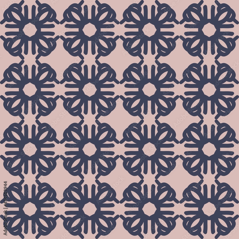 Fototapeta premium blue purple pink pastel mandala art seamless pattern floral creative design background vector illustration