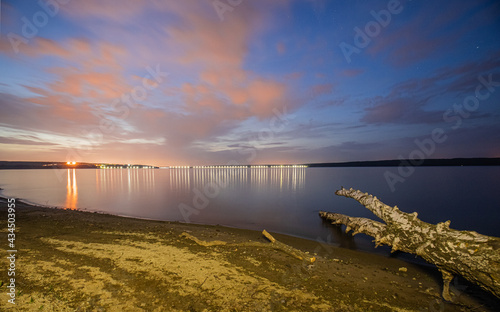 landscape on the Sursky reservoir in the Penza region