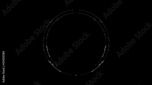 HUD Hologram. Futuristic screensaver for the title of news and business screensavers. Abstract digital background with geometric line. render with alpha channel. Just drop it into your project.