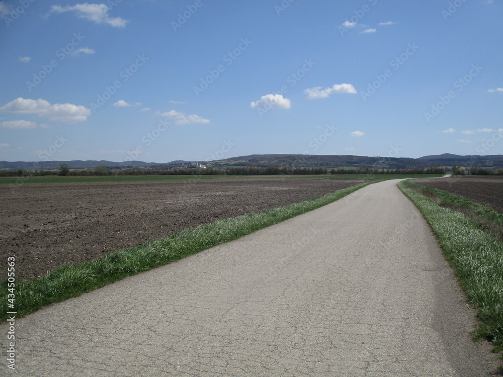 Straße mit Leithagebirge