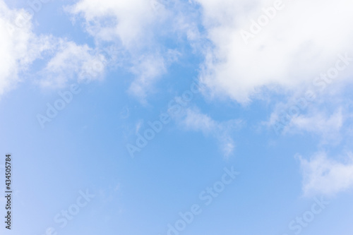 blue sky with small clouds. sky background texture. summer sky