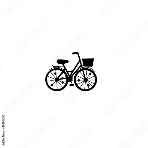 set of silhouettes of bicycles. Set Of Different Types Of Kids Bicycles