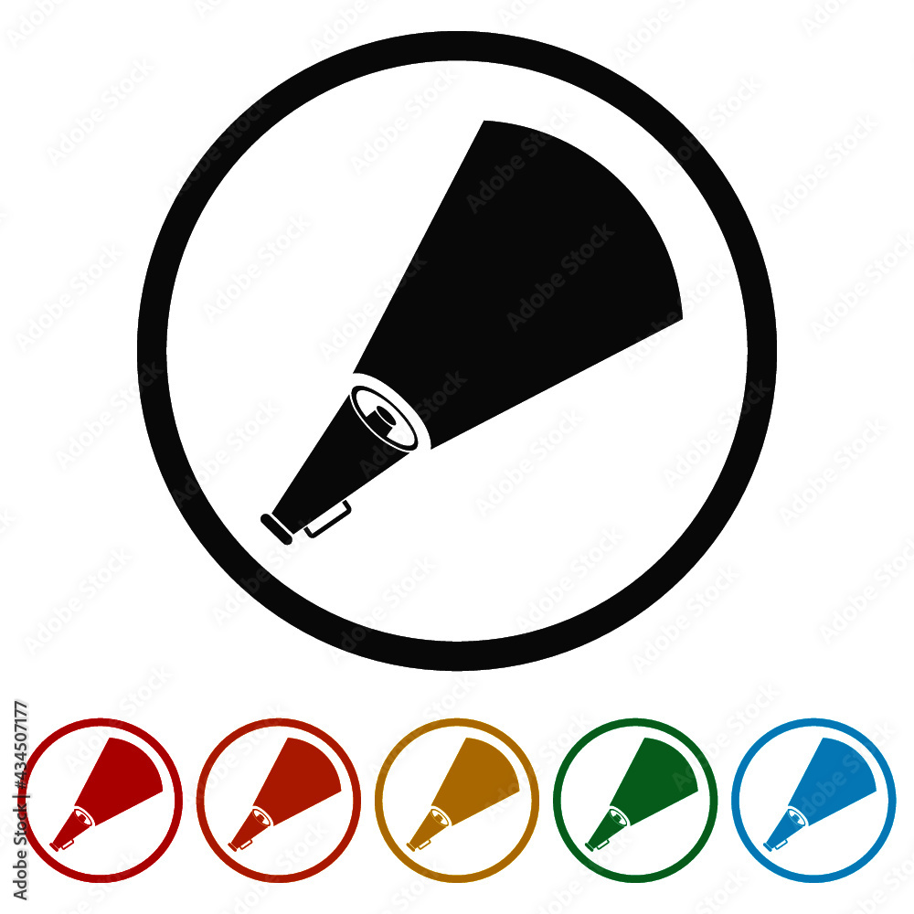 Loudspeaker ring icon isolated on white background color set Loudspeaker ring icon isolated on white background color set
