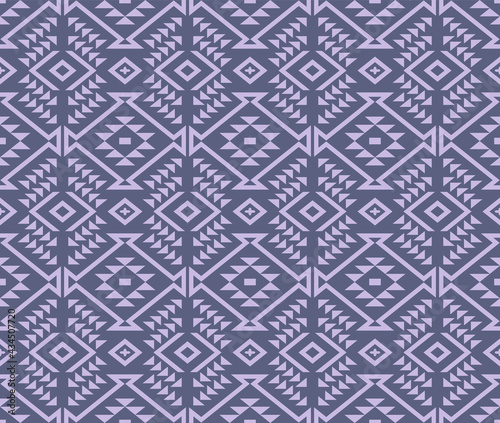 Japanese Tribal Art Triangle Diamond Vector Seamless Pattern