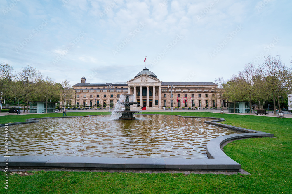City view of Wiesbaden, Germany, the capital of Hesse and a famous spa resort