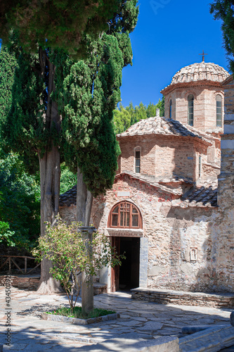 ancient orthodox monastery in Athens suburbs Kaisariani photo