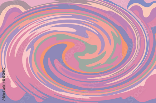 abstract illustration. colored, arbitrary patterns of pastel colors, rotating in a circle. 