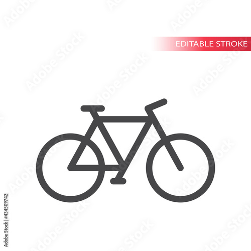Bicycle line vector icon. Simple symbol, editable stroke.