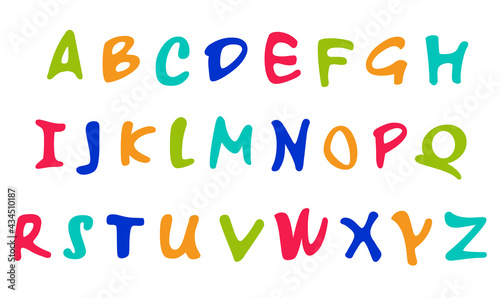 Colorful letters vector alphabet set